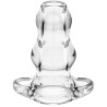 Perfect Fit Double Tunnel Plug Transparent Medium 9.5 x 5.2 cm